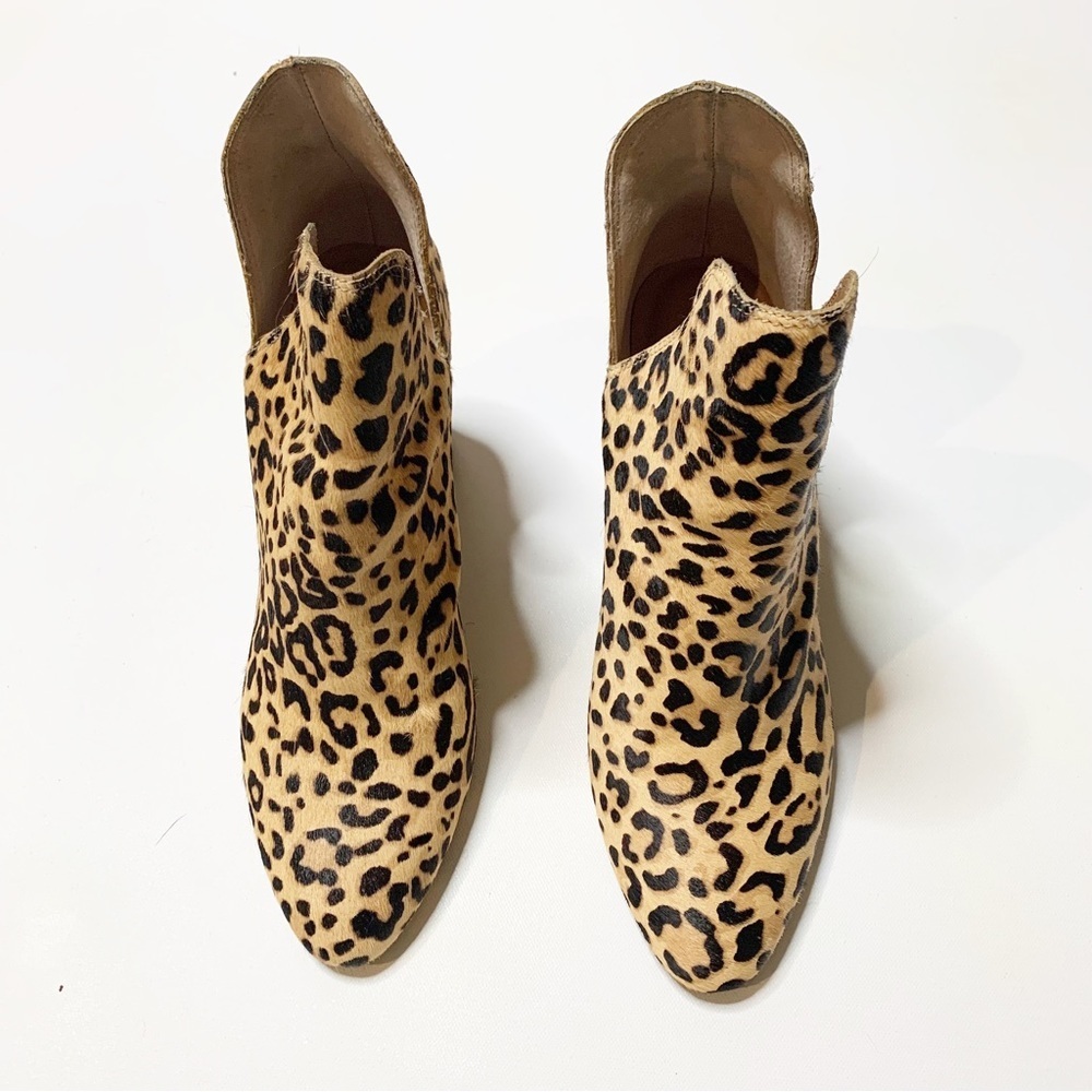 Steve Madden Leopard Stacked Heel Booties - Picture 3 of 7